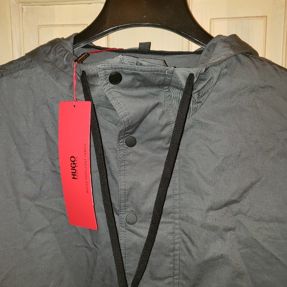 NWT Hugo Boss Gray Pullover Jacket sz Mens M Coat Stylish Preppy - Picture 6 of 16